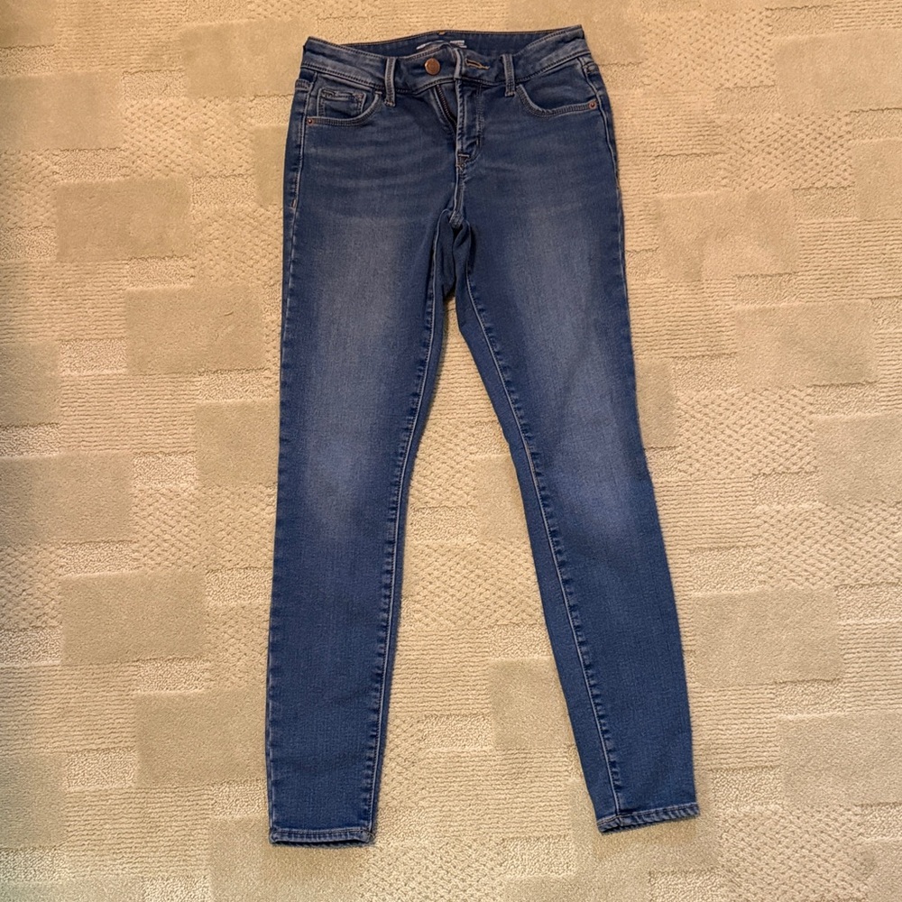 Fleece lined Old Navy Rockstar stretch jeans, super warm and comfy, size 0